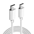 White 1m USB-C to USB-C charger cable for HTC phones from 9eight5, showing the cable with USB-C connectors on each end.