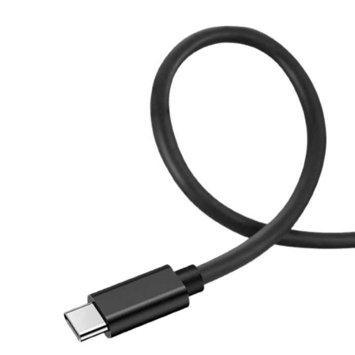Black 1m USB-C to USB-C charger cable for Nubia phones by 9eight5, showing the cable connected with USB-C ports.