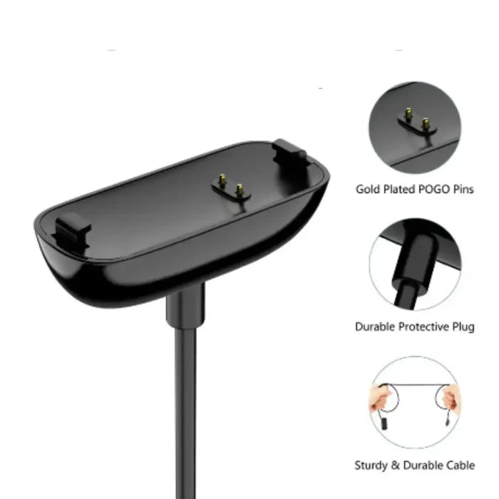 Habicare 100cm USB charger cable for Fitbit Inspire and Ace series, compatible TWS charging cable for fitness trackers