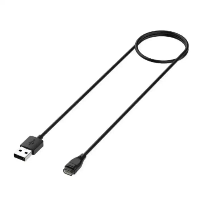Black 1m Habicare USB charger cable compatible with COROS Pace v2 and Apex Pro TWS smartwatches.