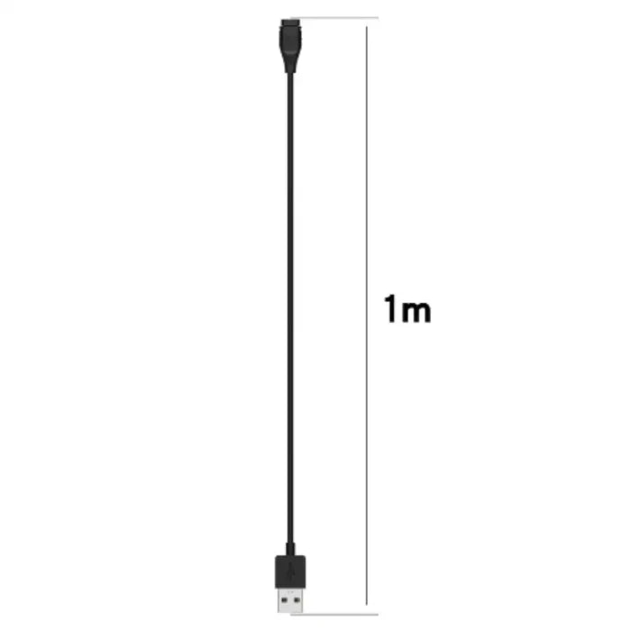 Habicare TWS USB charger cable in black, 1 meter, compatible with COROS Pace v2 and Apex Pro smartwatches.