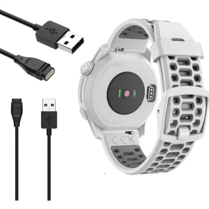 Habicare TWS USB charger cable for COROS Pace v2 and Apex Pro, 1-meter black charging cable for smart sports watches.