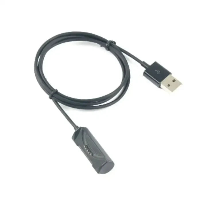 Black Habicare TWS USB charger cable for LG Watch Urbane W200, 1 meter long, designed for charging smartwatch accessories.