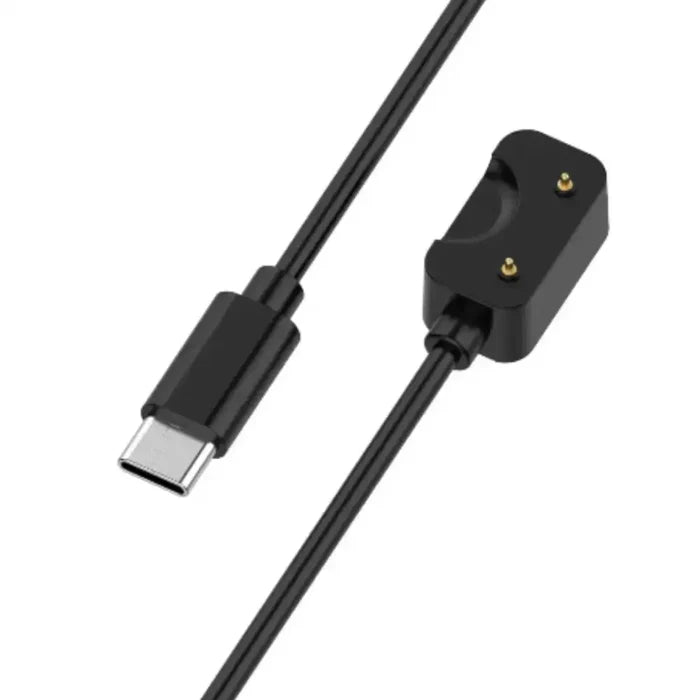 Habicare TWS USB charger cable for Samsung Galaxy Fit 3 smartwatch, showing the black cable with USB connector and fitting end.