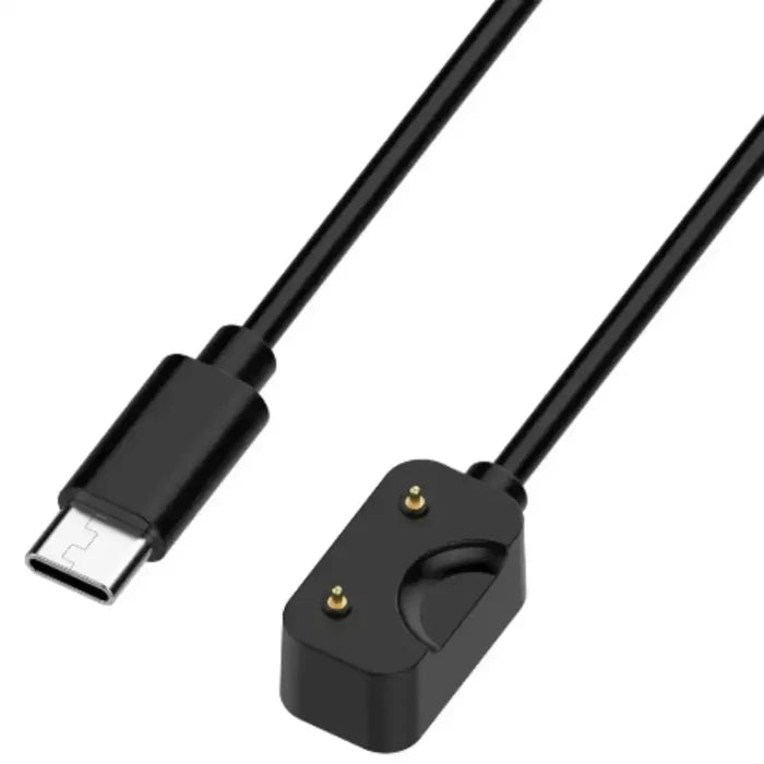 Habicare TWS USB charger cable for Samsung Galaxy Fit 3 smartwatch, showing the cable with connectors for charging.
