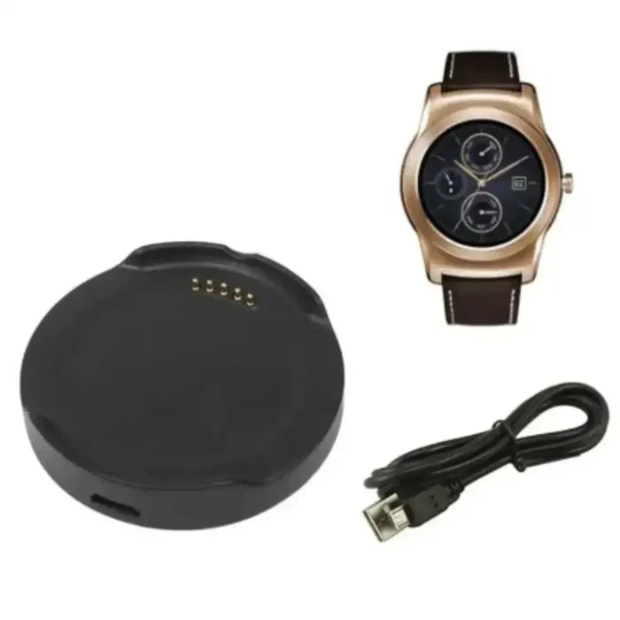 Habicare USB charger dock for LG G Watch Urbane & R, TWS style, designed for easy charging and secure fit.