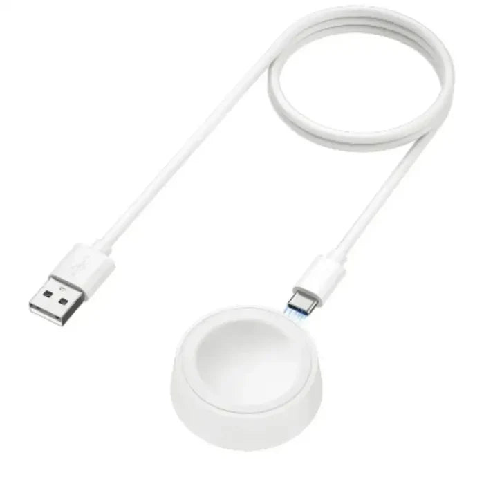 Habicare TWS USB charger for Samsung Watch 4-7 Classic and Standard models, compact charging accessory with USB port.
