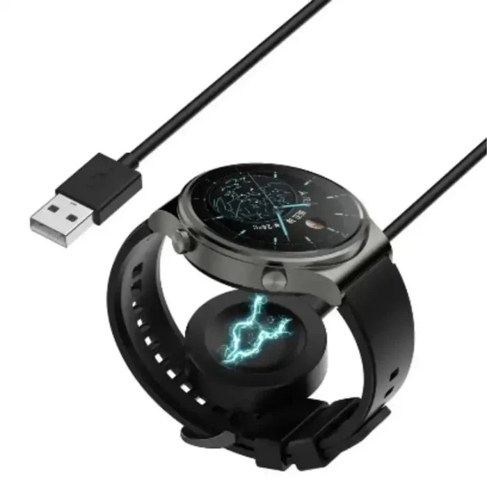 Habicare USB charging cable for Huawei Watch GT Series TWS smartwatch, showing connection end and cable details.