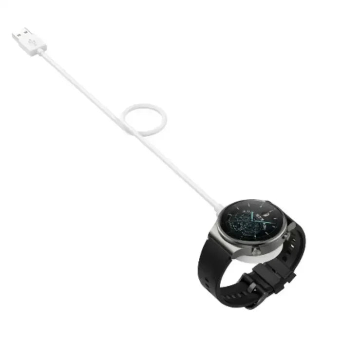 Habicare USB charging cable for Huawei Watch GT Series TWS smartwatch, showing the compact cable with magnetic connector.
