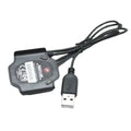 Black Habicare USB charging cable for Magellan Switch Up TWS earbuds, 1 meter long, with USB-A connector for easy charging.