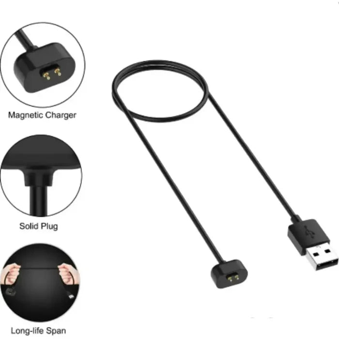 Habicare USB charging cradle for Amazfit Band 7, TWS fitness tracker charging dock with secure slot and compact design.