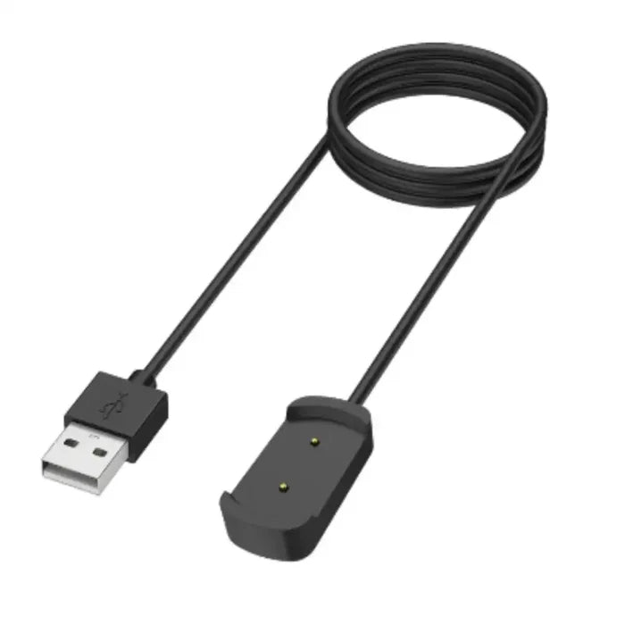 Habicare USB charging dock for Amazfit GTR, GTS, and T-Rex smartwatches with 100cm charger cable, TWS compatible.