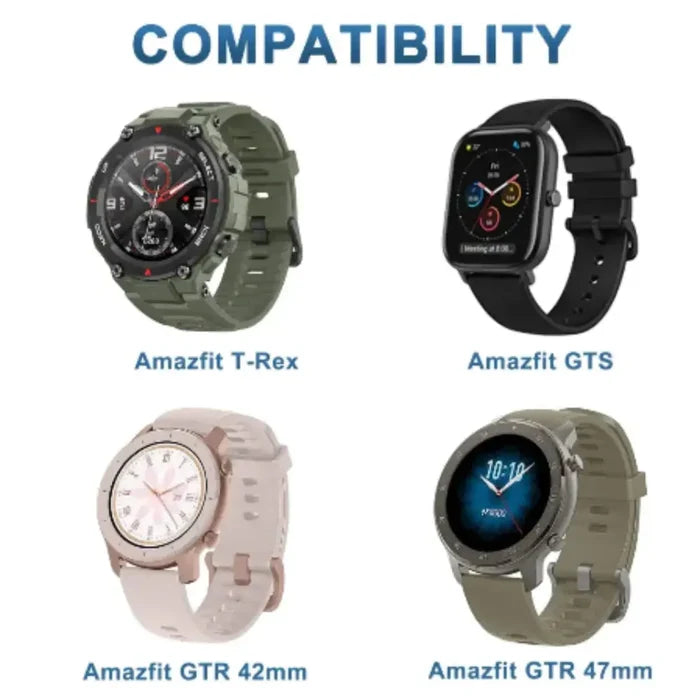 Habicare USB charging dock for Amazfit GTR, GTS, and T-Rex smartwatches, with 100cm charger cable.