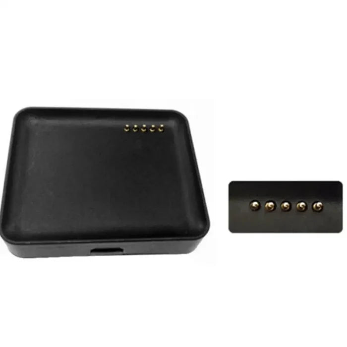 Habicare USB charging dock and cradle for LG G Watch W100 TWS smartwatch, with charging cable and adapter.