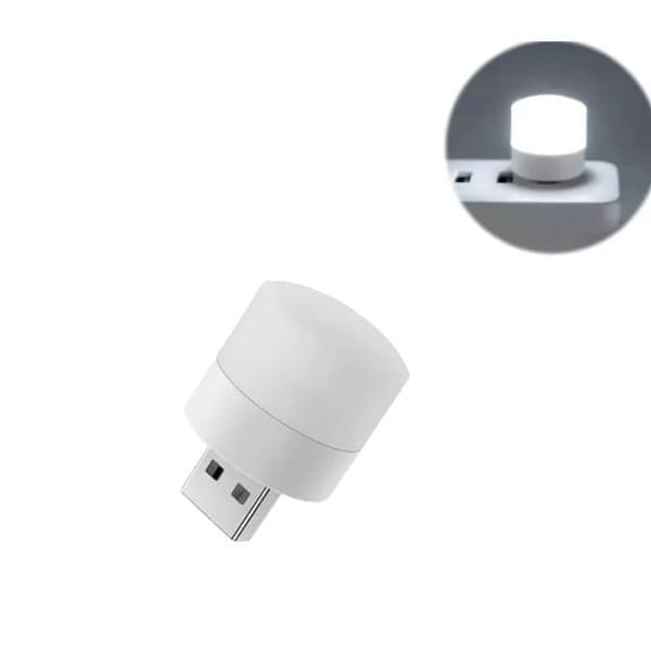 9eight5 USB night light in cool white, compact electronic device with LED illumination for bedside or desk lighting.