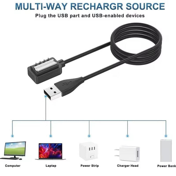 USB watch charger for Suunto 9, Ambit 4, Spartan, and D5 models, compatible with Suunto sports watches.