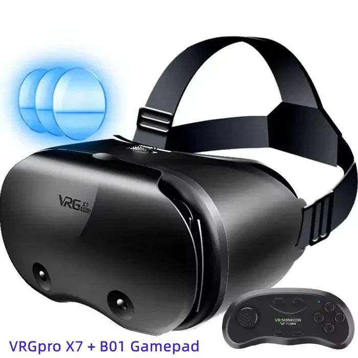 Habicare 9eight5 virtual reality glasses for Android and iOS with adjustable straps and immersive viewing experience.