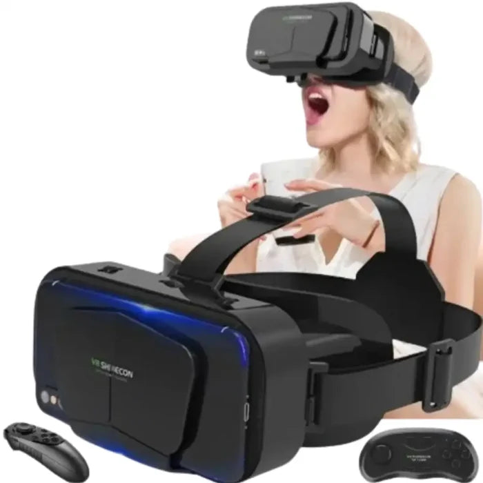 Habicare 9eight5 VR glasses for movies and games, with a comfortable design and support for controllers, shown on a clean background.