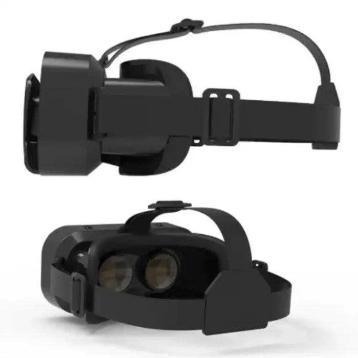 Habicare 9eight5 VR glasses for movies and gaming with controller support, featuring adjustable straps and immersive display.