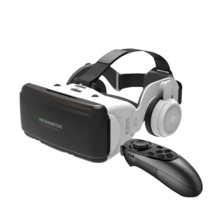 Habicare 9eight5 VR glasses with IMAX view 3D headset showing a sleek black design and adjustable head strap.