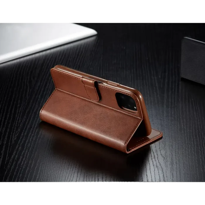 Leather wallet case for iPhone 13 to 16 series by Habicare, featuring multiple color options and card slots.