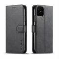 Habicare 9eight5 leather wallet case for iPhone 13 to 16 series, showing multiple color options with card slots and sleek design.