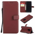Brown Samsung Galaxy Note 4 wallet case by 9eight5 with card slots and protective cover, designed for stylish phone protection.