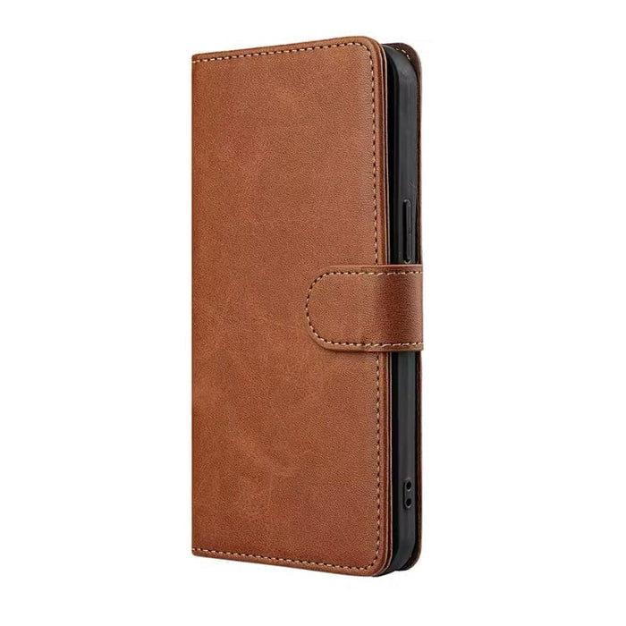 Brown wallet case for Samsung Galaxy Xcover 7 by 9eight5, featuring card slots and protective cover for the phone.