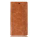 Brown Samsung Galaxy Xcover Pro wallet case by 9eight5 with card slots and protective cover for mobile phone.