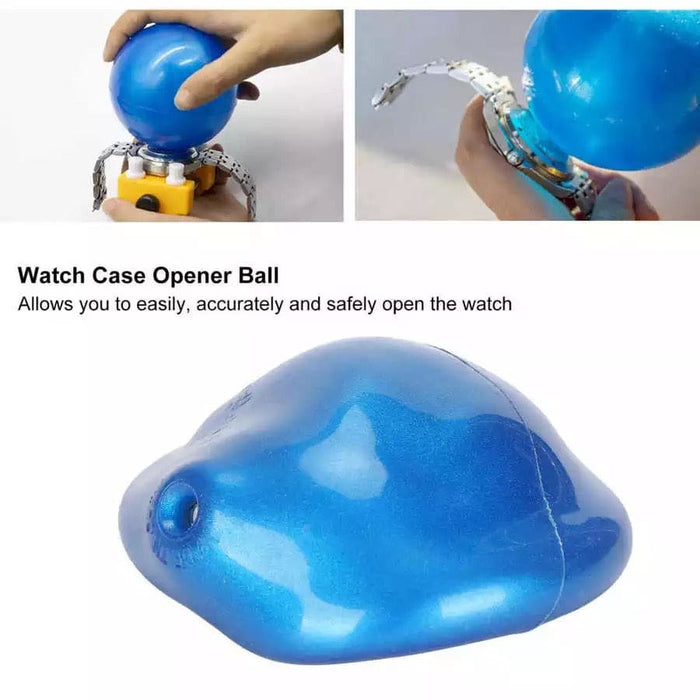 Blue friction ball watch back cover remover tool from That Watch Shop, designed for adjusting and opening watch cases.