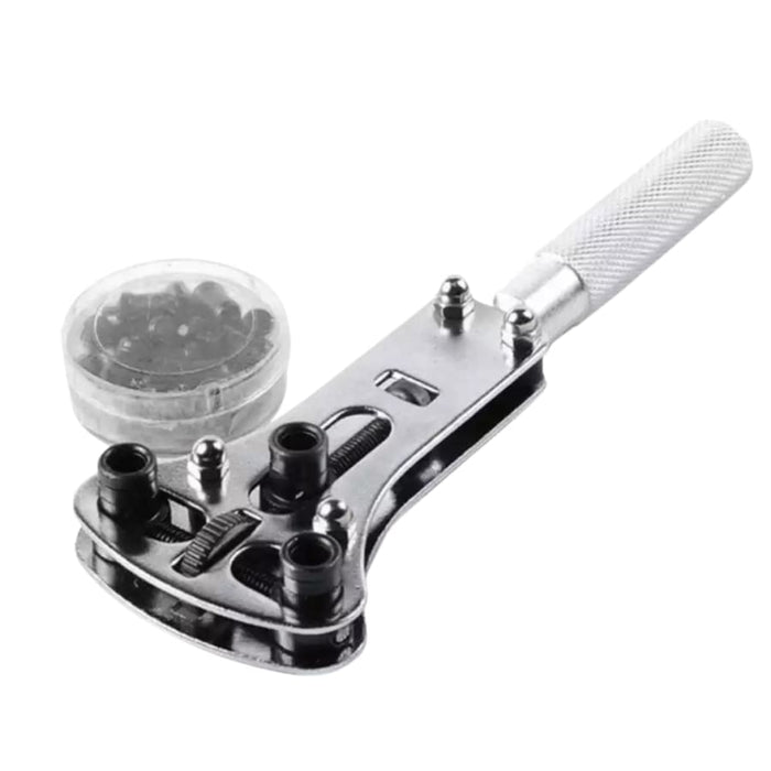 Set of watch back cover remover tools for watch repair, featuring precision tools from That Watch Shop.