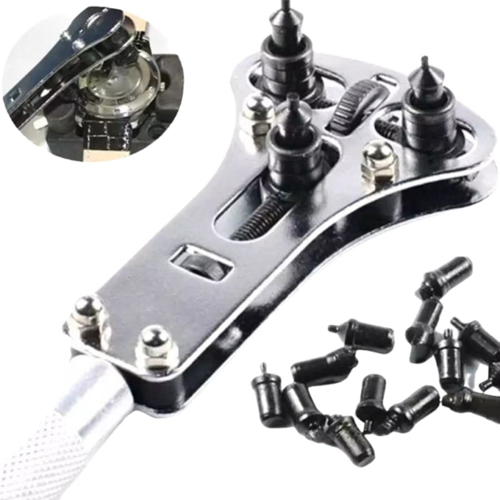 Set of watch tools including a watch back cover remover for watch repair and maintenance by That Watch Shop.
