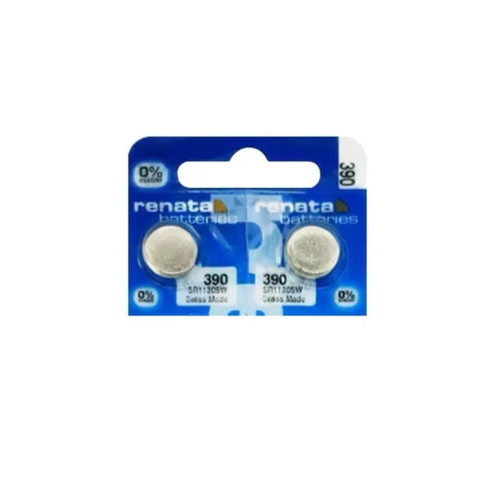 Pair of Renata 390 / SR1130SW watch batteries from That Watch Shop, suitable for various watch models.