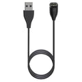 Garmin watch charger with 90-degree USB connector, compatible with Garmin devices, designed for secure charging.