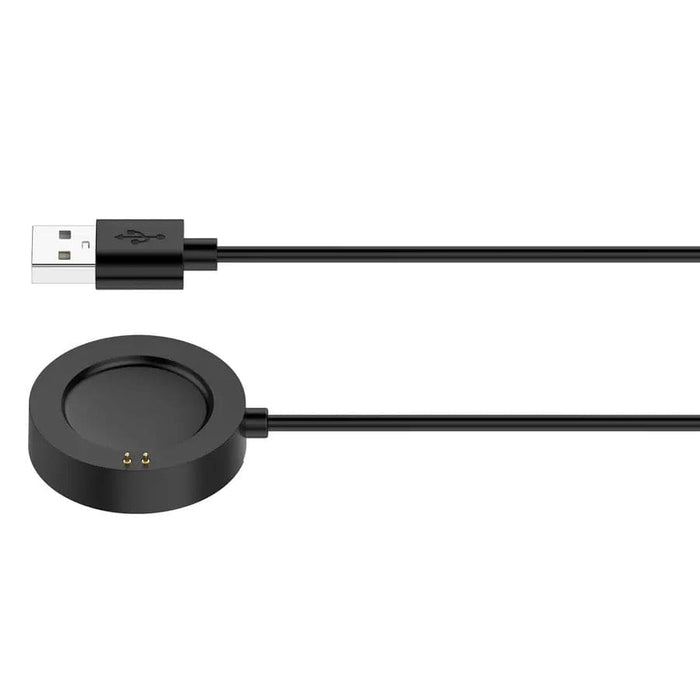 Black Xiaomi watch charger for S4, S3, S2, and Mi Watch 2 Pro with USB-C cable, compatible with That Watch Shop.