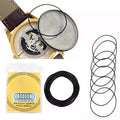 Close-up of 0.6mm watch O-rings for waterproof watches, part of watch tools by That Watch Shop, used for sealing watch cases.