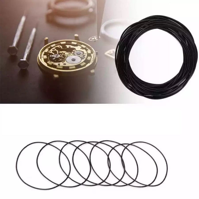 Set of 0.6mm waterproof watch O-rings, watch tools by That Watch Shop, for sealing and maintaining watch water resistance.