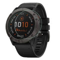 Black Garmin Fenix 6/6 Pro series watch screen protectors in a pack of two, designed to shield the watch display from scratches.