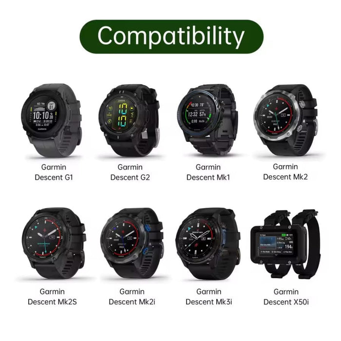 Garmin Descent watch series charger from That Watch Shop, compatible charging cable for Garmin dive watches.