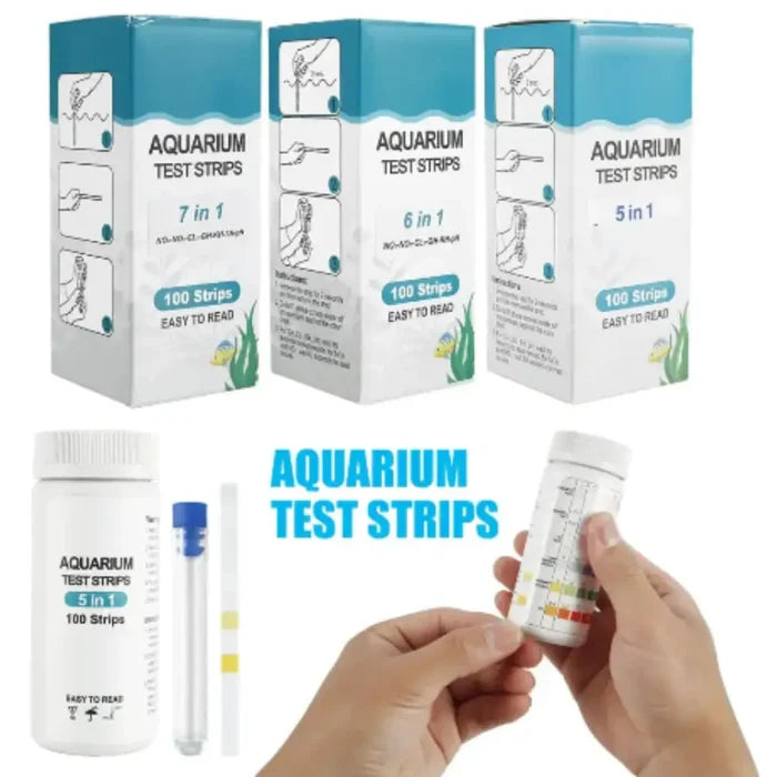 Habicare HBC water quality test strips for testing pH, chlorine, and other water parameters, shown in the image.