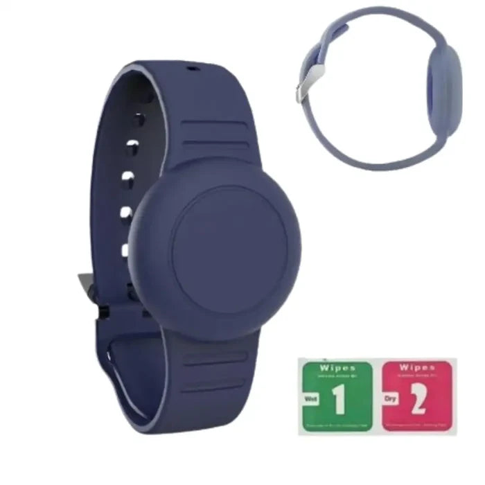 Waterproof Air Tag Bracelet by Habicare, a hidden silicone wristband designed for kids to securely hold tracking tags.