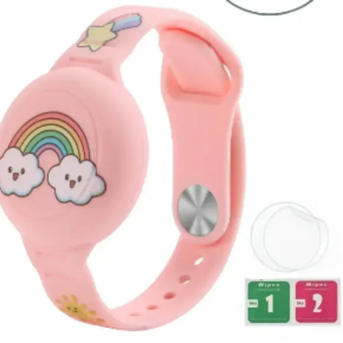 Habicare Waterproof Air Tag Bracelet for kids, hidden silicone wristband designed for secure tracking and comfort.