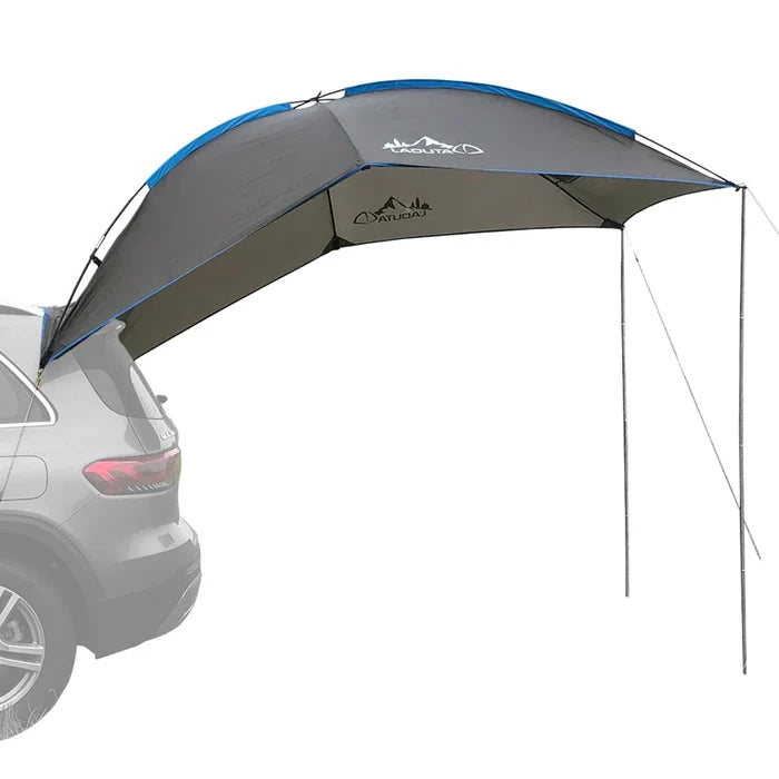 Habicare waterproof car rear shelter in SS model, designed to protect the vehicle's rear area from rain and debris.