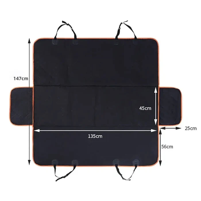 Habicare waterproof dog car hammock in two colors, protecting seats and providing a comfortable surface for pets during travel.