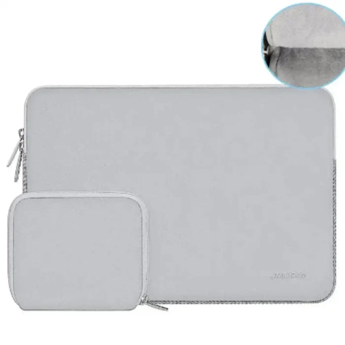 Habicare 9eight5 waterproof laptop case for MacBook and other brands, fits 11.6-13.3 inch models, available in 32 colors.