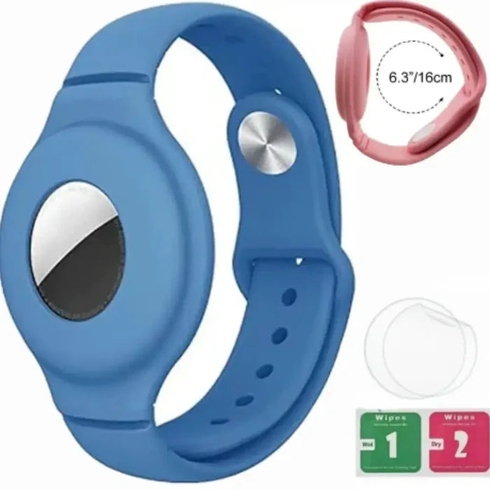 Waterproof nylon Air Tag bracelet for kids by Habicare, TWS design with secure strap and durable material.