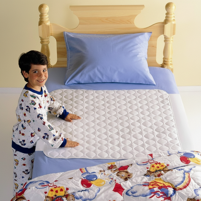 Waterproof sheet protector from dealonlinenz, 85x75cm, with soft fabric and waterproof barrier for bed protection.