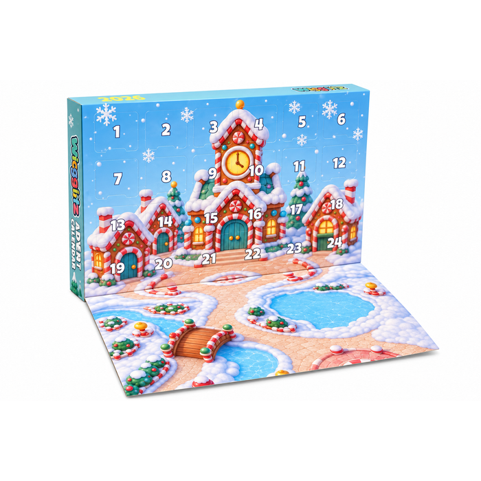 Wigglitz Advent Calendar - 24 Piece Holiday Countdown Calendar with Exclusive Wigglitz!