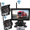 Habicare Wireless Reverse Camera Kit with 7-inch monitor, IR night vision, suitable for trucks, buses, and RVs.
