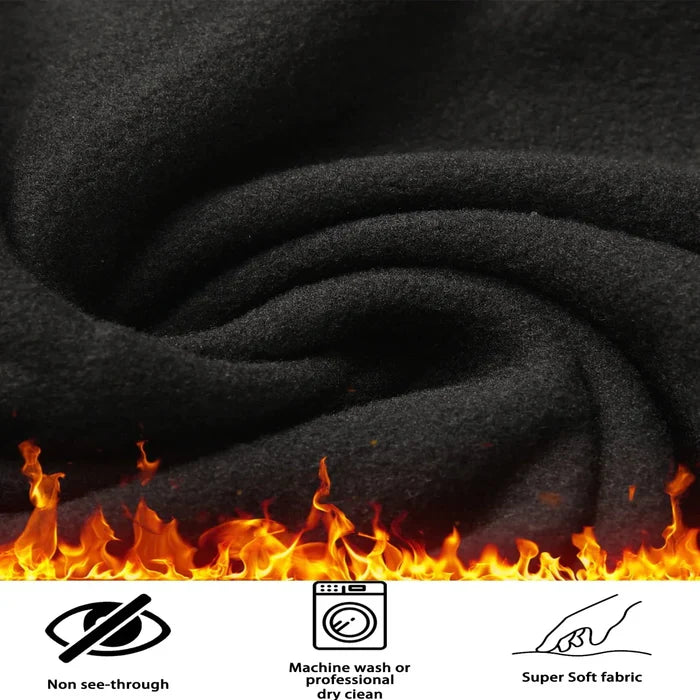 Set of five women's high-waisted fleece-lined thermal leggings by Habicare, cozy and warm for winter wear.